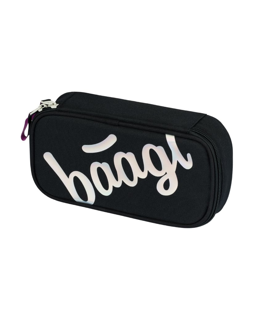Baagl-Federmäppchen-Etui-Metallic-Holo-schwarz
