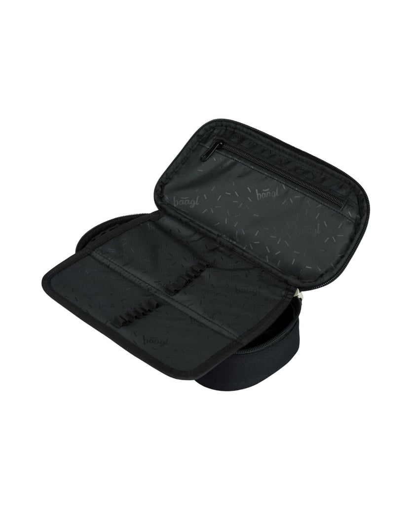 Baagl-Federmäppchen-Etui-Metallic-Holo-schwarz