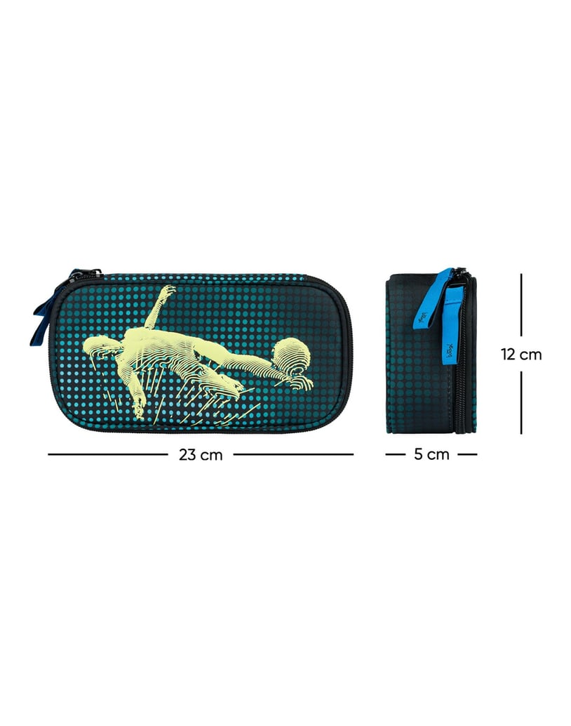 Baagl-Federmäppchen-Etui-Football-Player-grün