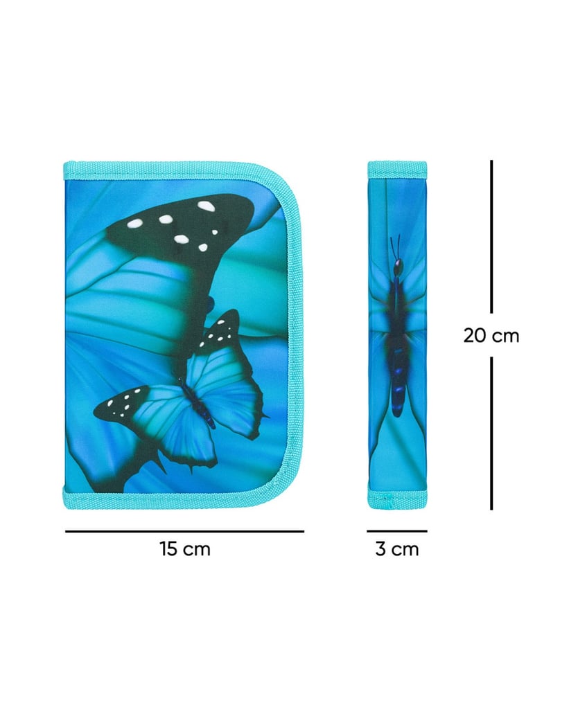 Baagl-Federmäppchen-1-Fach-Butterfly-blau