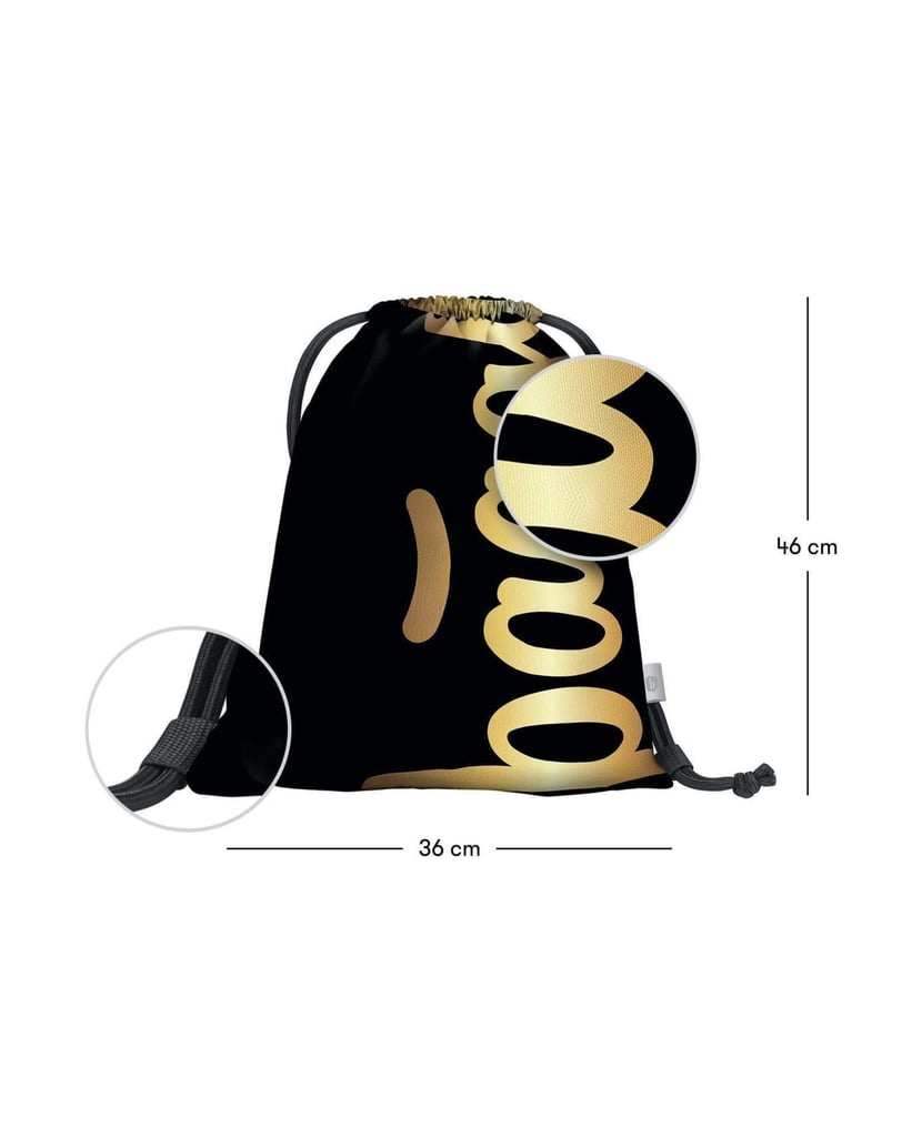 Baagl-Turnbeutel-Skate-Gold-schwarz