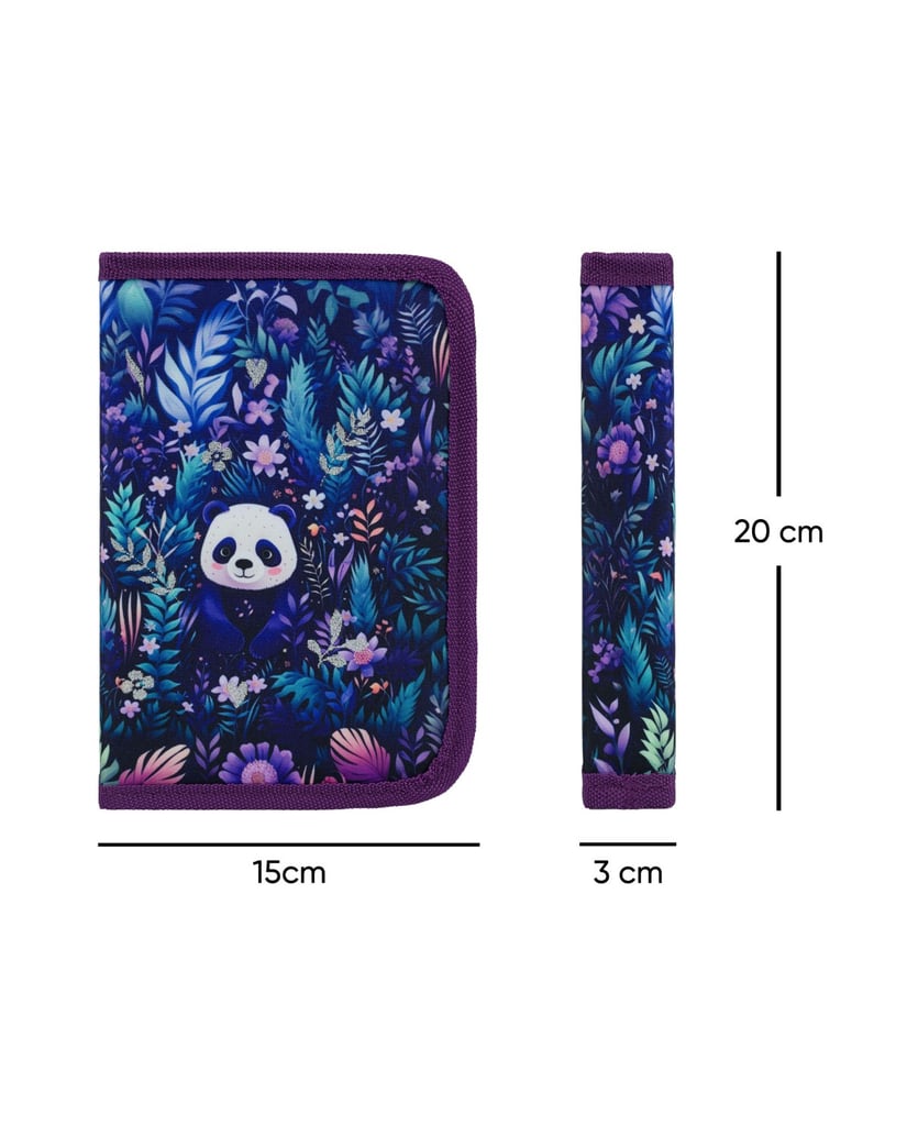 Baagl-Federmäppchen-1-Fach-Jungle-Panda-lila