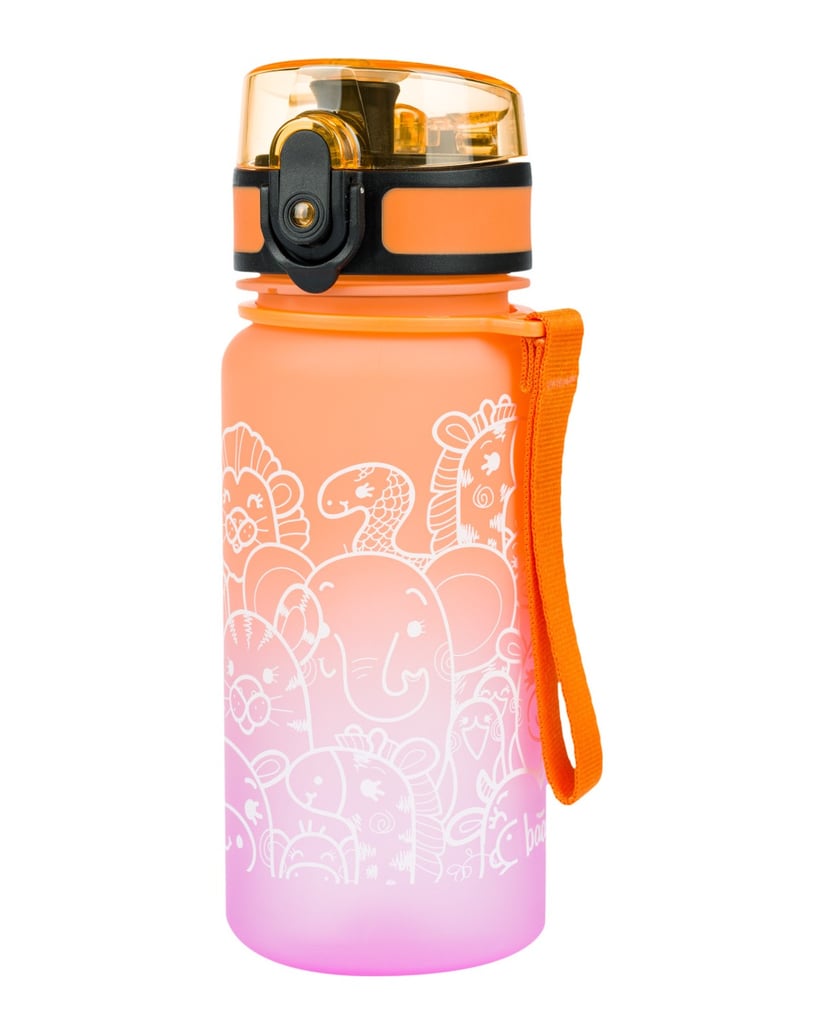 Baagl-Tritan-Trinkflasche-Tiere,-350-ml-orange