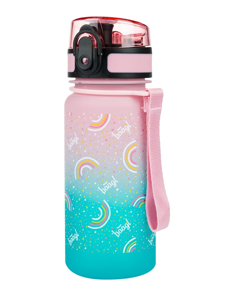 Baagl-Tritan-Trinkflasche-Rainbow,-350-ml-rosa