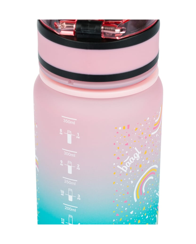 Baagl-Tritan-Trinkflasche-Rainbow,-350-ml-rosa