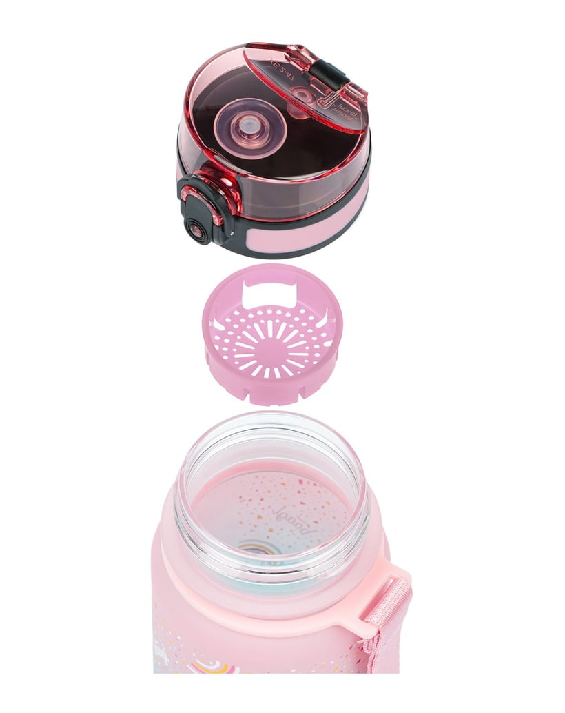 Baagl-Tritan-Trinkflasche-Rainbow,-350-ml-rosa