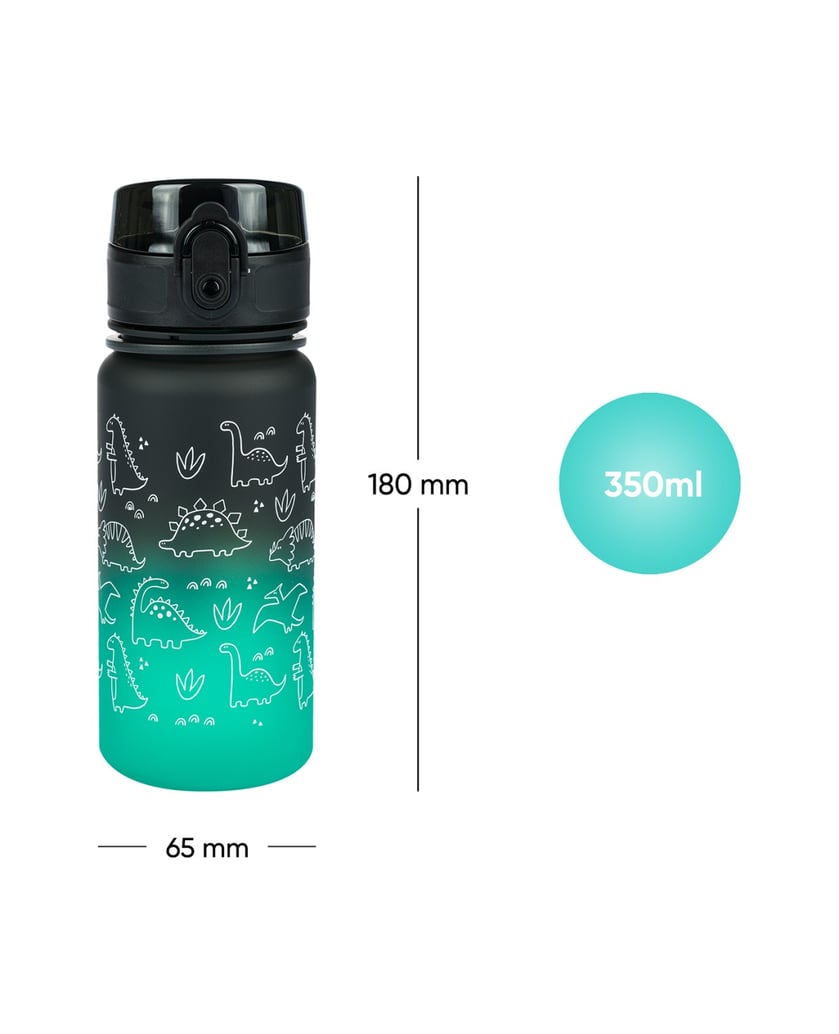 Baagl-Tritan-Trinkflasche-Dino,-350-ml-grün