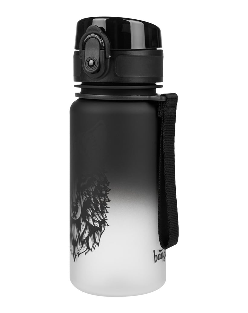 Baagl-Tritan-Trinkflasche-Wolf,-350-ml-schwarz