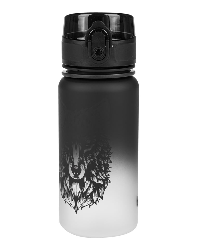 Baagl-Tritan-Trinkflasche-Wolf,-350-ml-schwarz