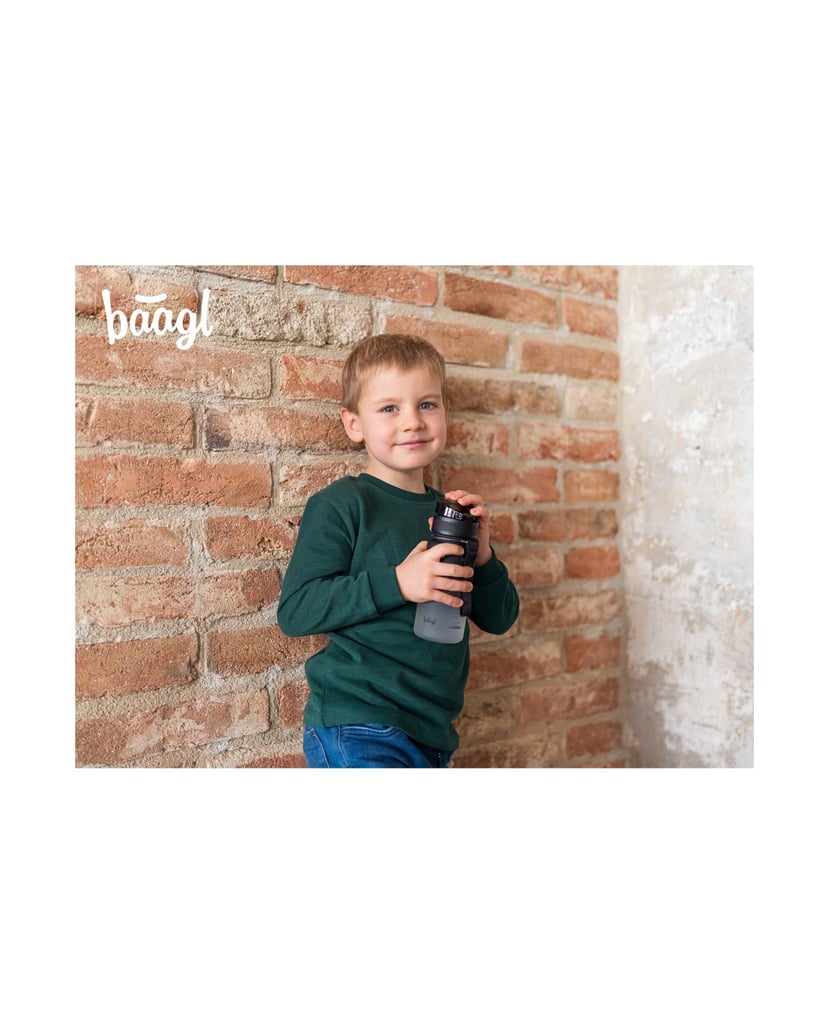 Baagl-Tritan-Trinkflasche-Wolf,-350-ml-schwarz