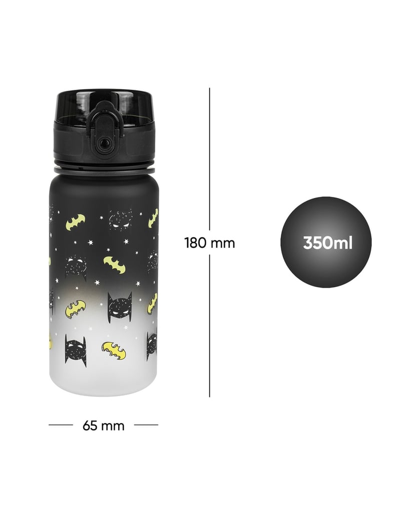 Baagl-Tritan-Trinkflasche-Batman-Mask,-350-ml-schwarz