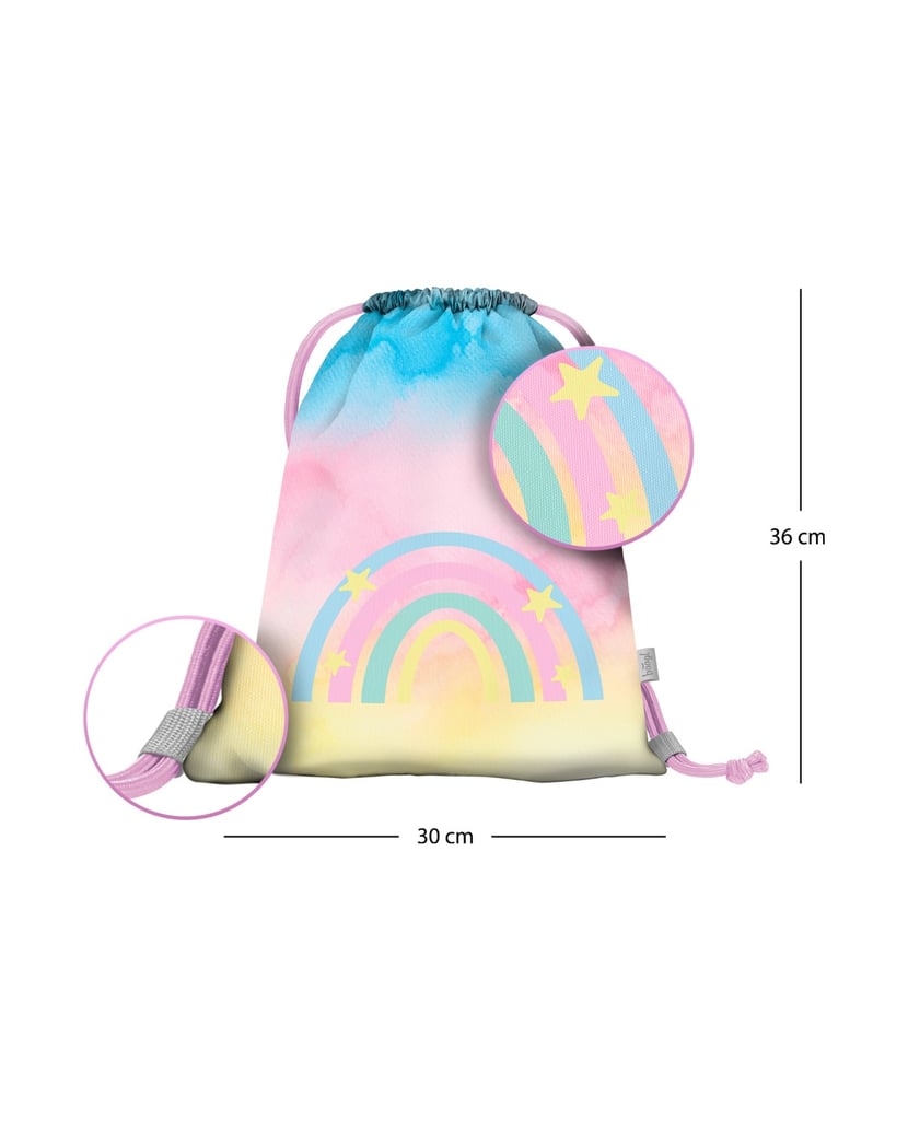 Baagl-Kindergartenbeutel-Rainbow-rosa