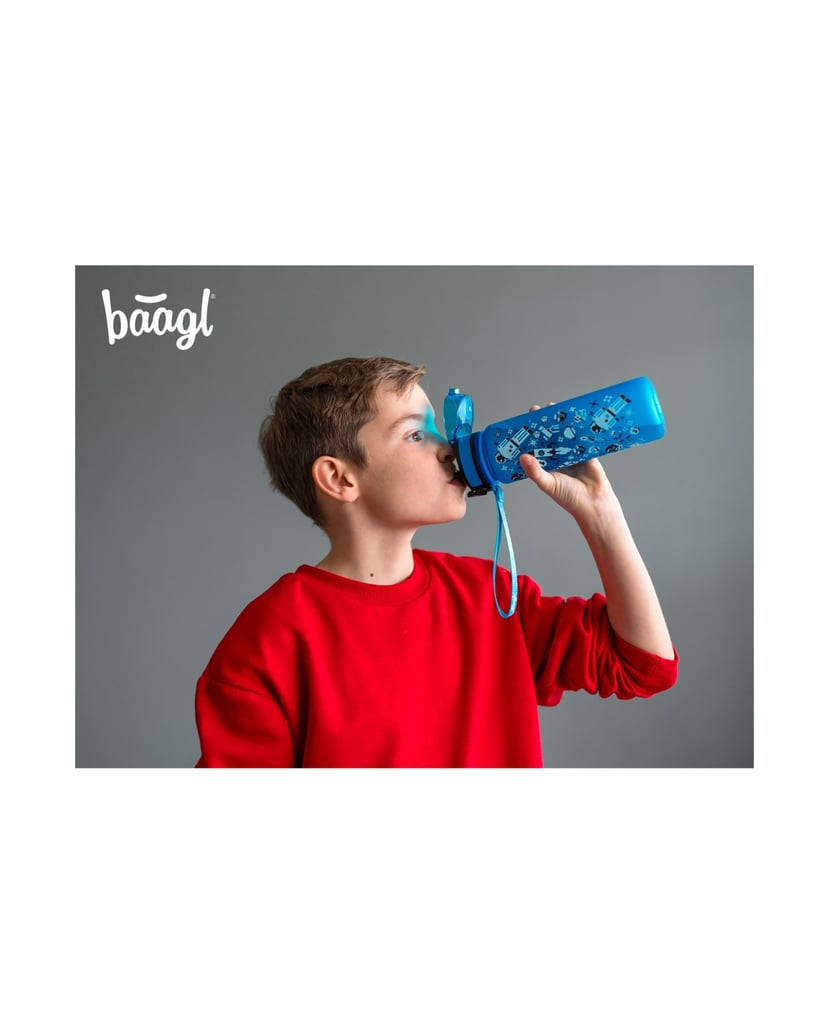 Baagl-Tritan-Trinkflasche-Space-Game,-500-ml-blau