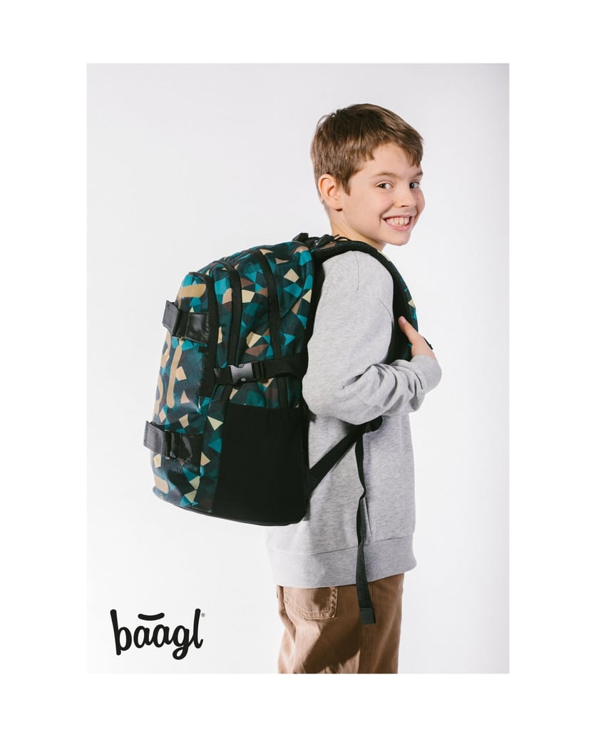 Baagl-Skate-Polygon-Rucksack-Set-3tlg-grün