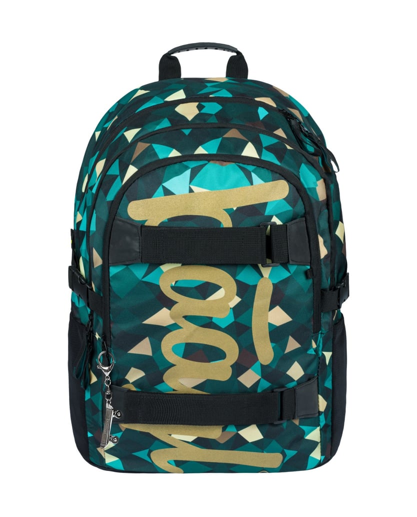 Baagl-Skate-Polygon-Rucksack-Set-3tlg-grün
