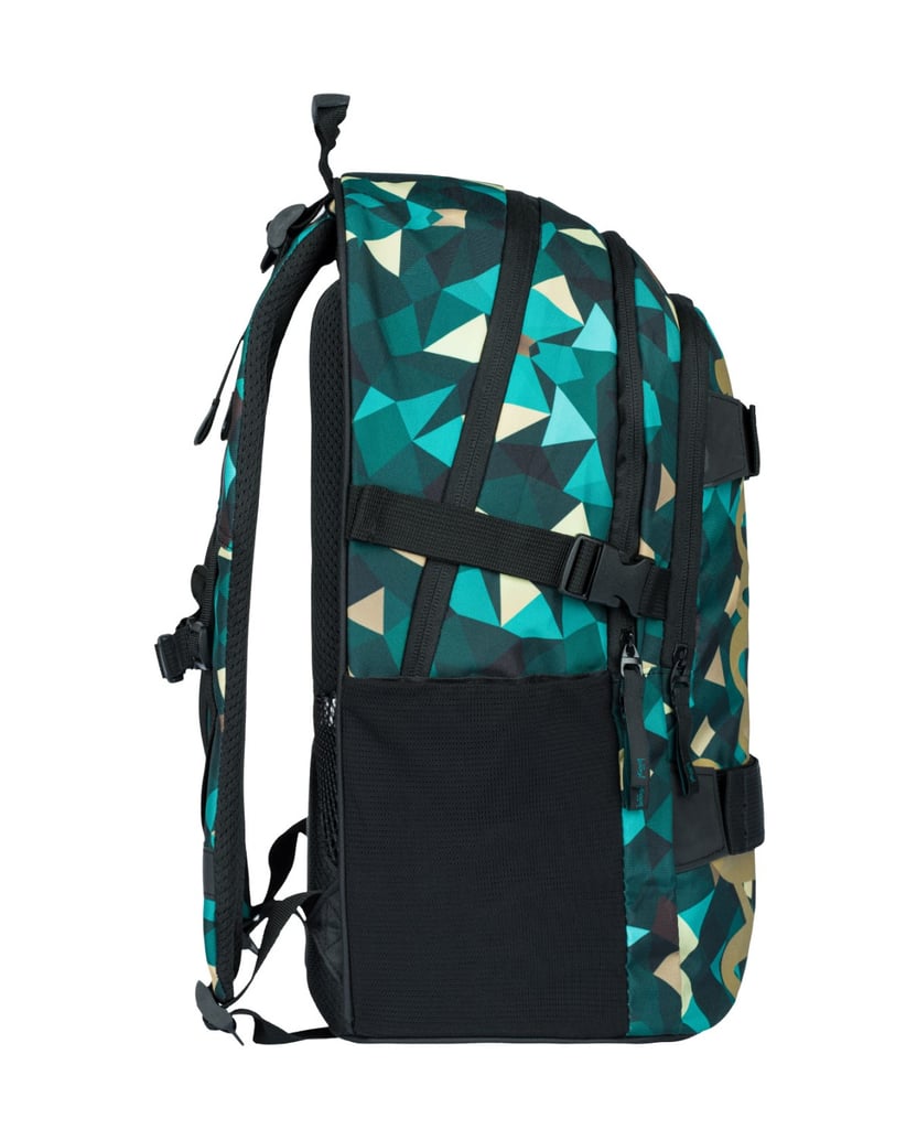 Baagl-Skate-Polygon-Rucksack-Set-3tlg-grün