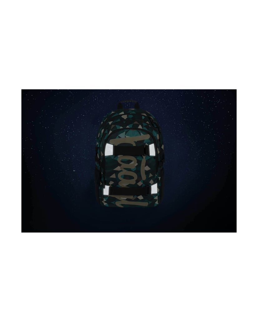 Baagl-Skate-Polygon-Rucksack-Set-3tlg-grün