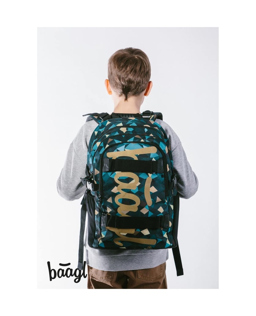 Baagl-Skate-Polygon-Rucksack-Set-3tlg-grün