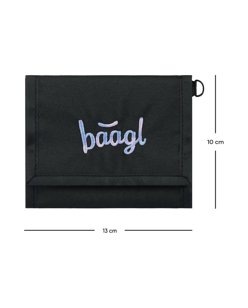 Baagl-Geldbörse-Metallic-Holo-schwarz