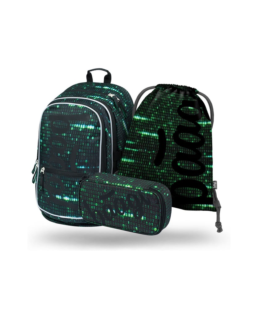 Baagl-Core-Numbers-Rucksack-Set-3tlg-schwarz