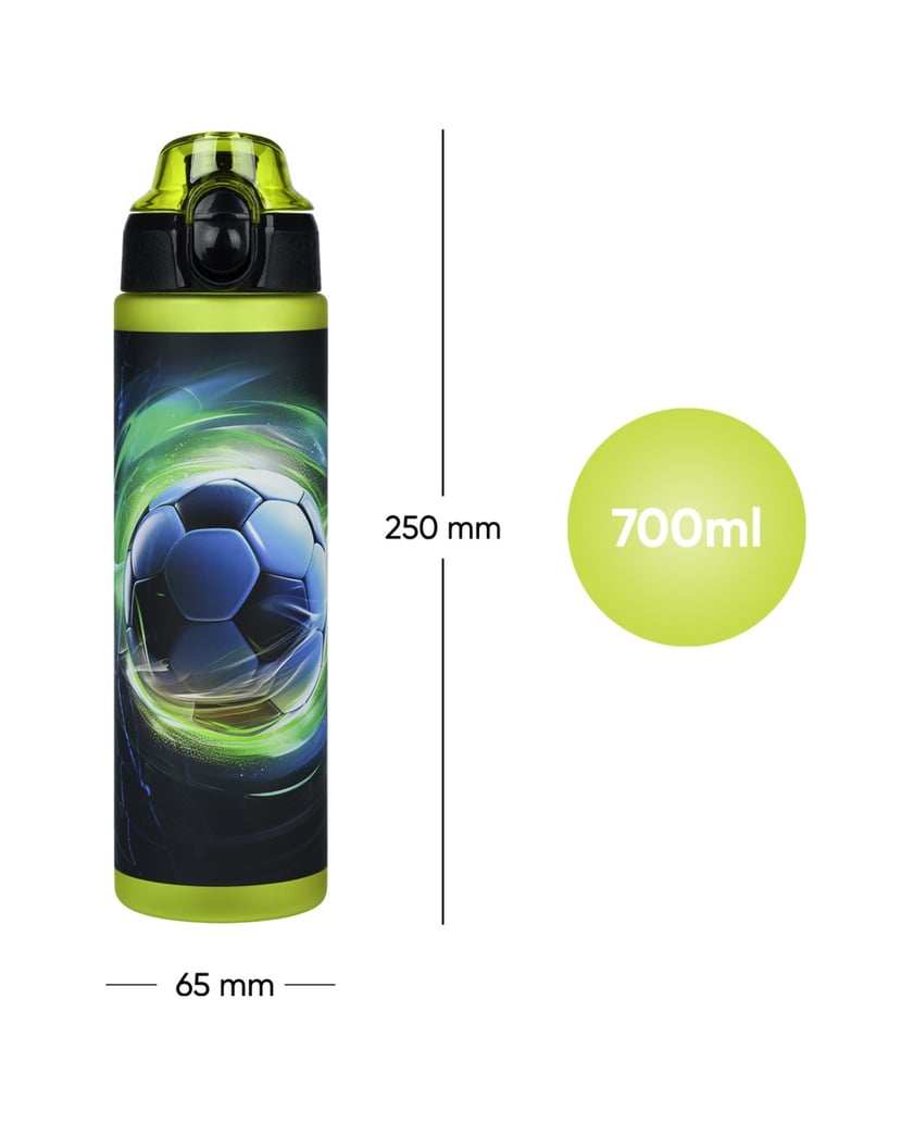Baagl-Tritan-Trinkflasche-Fußball,-700-ml-grün
