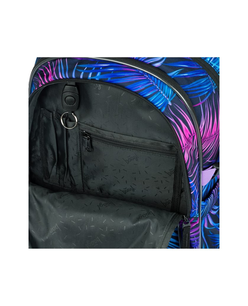 Baagl-Schulrucksack-Core-Palm-blau