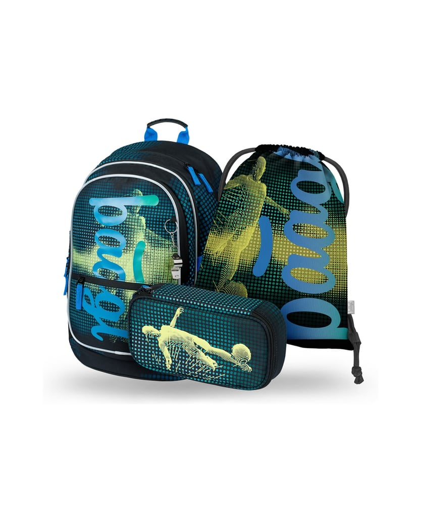 Baagl-Core-Football-Player-Rucksack-Set-3tlg-grün