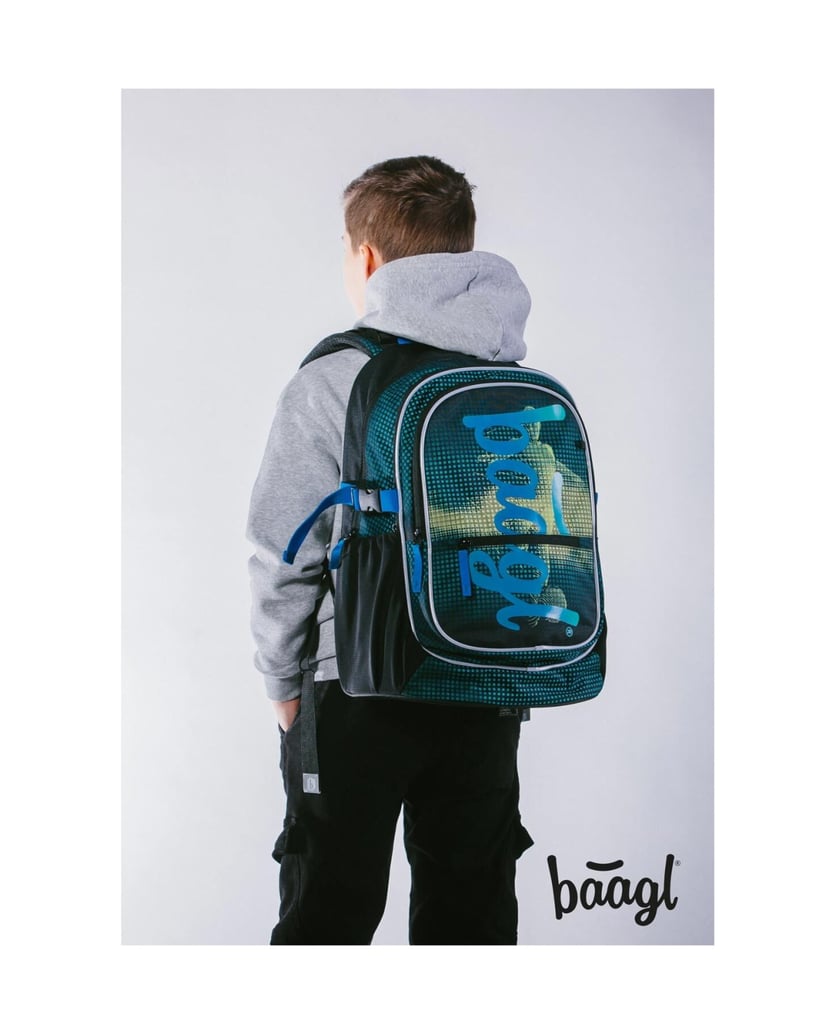 Baagl-Core-Football-Player-Rucksack-Set-3tlg-grün