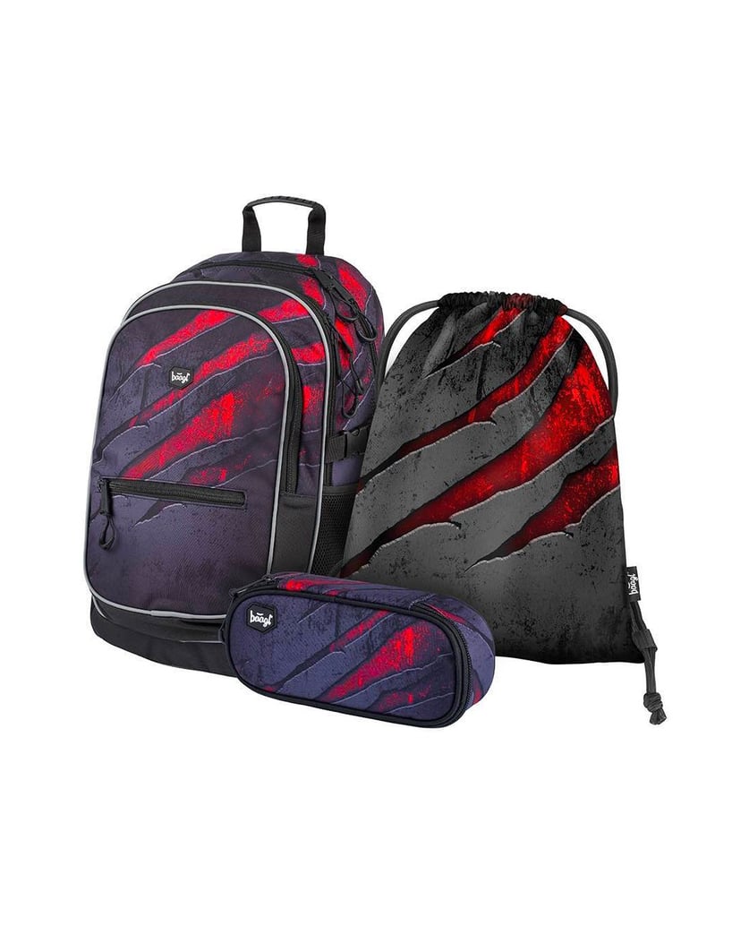 Baagl-Core-Lava-Rucksack-Set-3tlg-grau