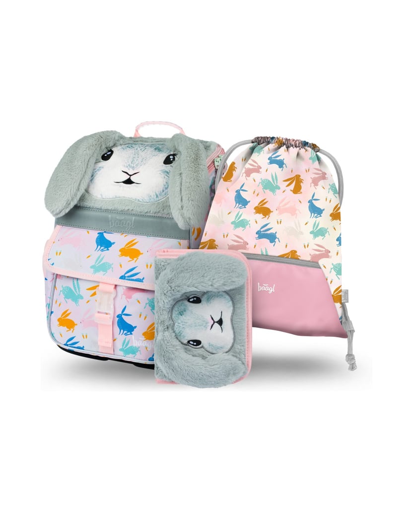 Baagl-Zippy-Bunny-Schulranzen-Set-3tlg-beige