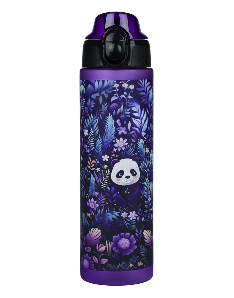 Baagl-Tritan-Trinkflasche-Jungle-Panda,-700-ml-lila