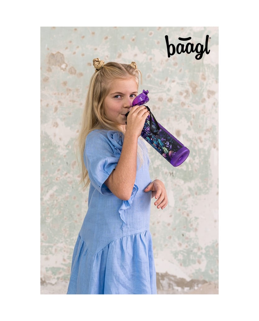 Baagl-Tritan-Trinkflasche-Jungle-Panda,-700-ml-lila