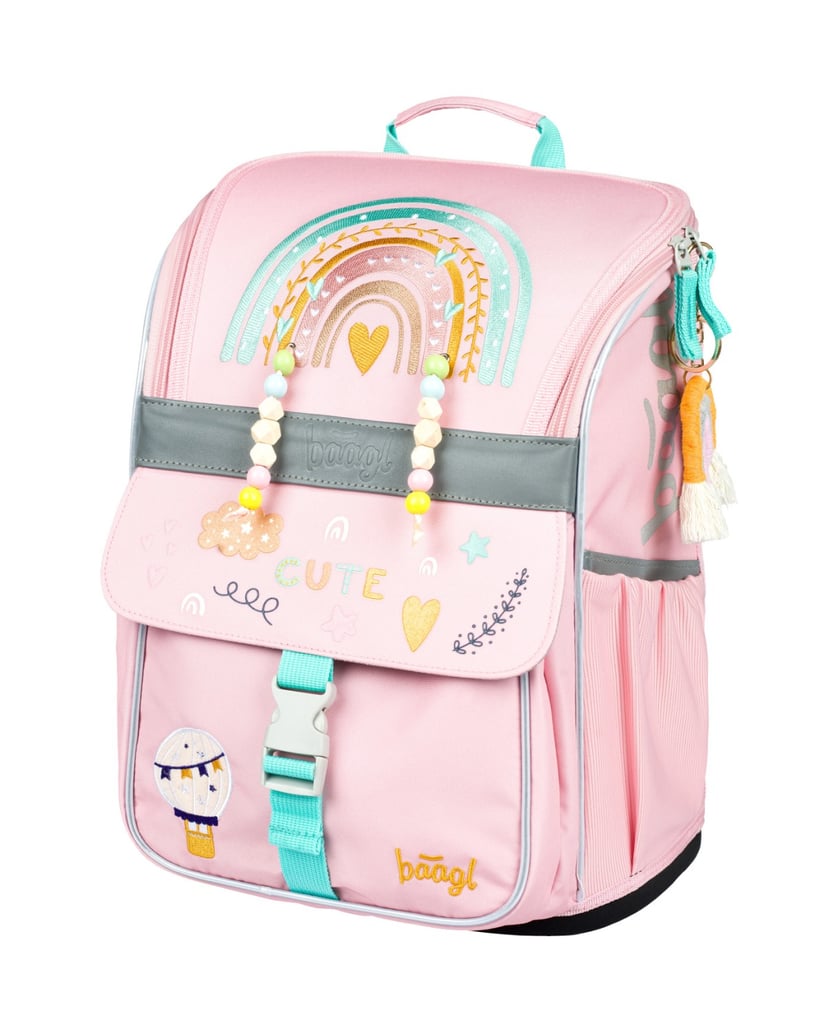 Baagl-Schulranzen-Zippy-Regenbogen-Rosa-rosa
