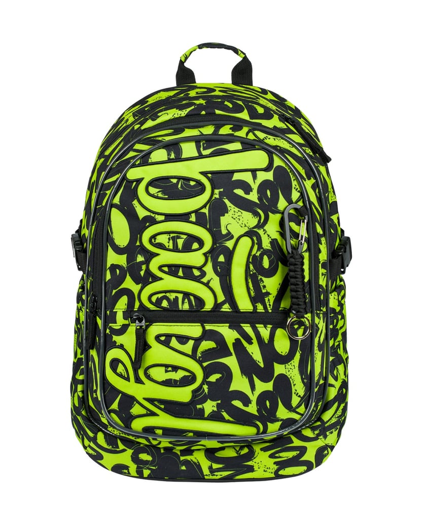 Baagl-Schulrucksack-Core-Lime-schwarz