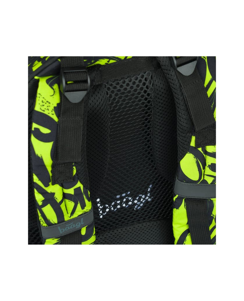 Baagl-Schulrucksack-Core-Lime-schwarz
