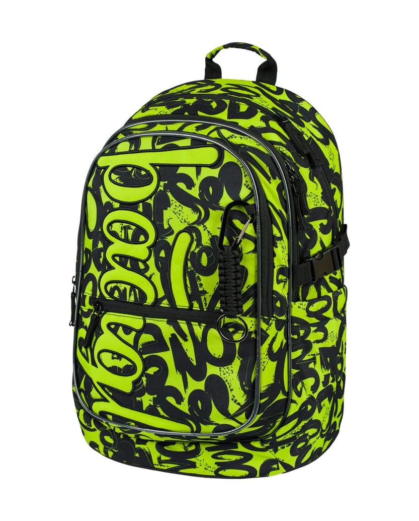 Baagl-Schulrucksack-Core-Lime-schwarz