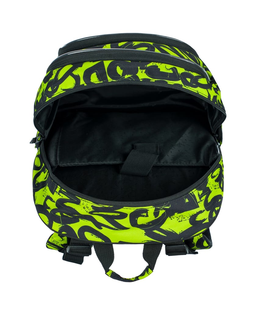 Baagl-Schulrucksack-Core-Lime-schwarz