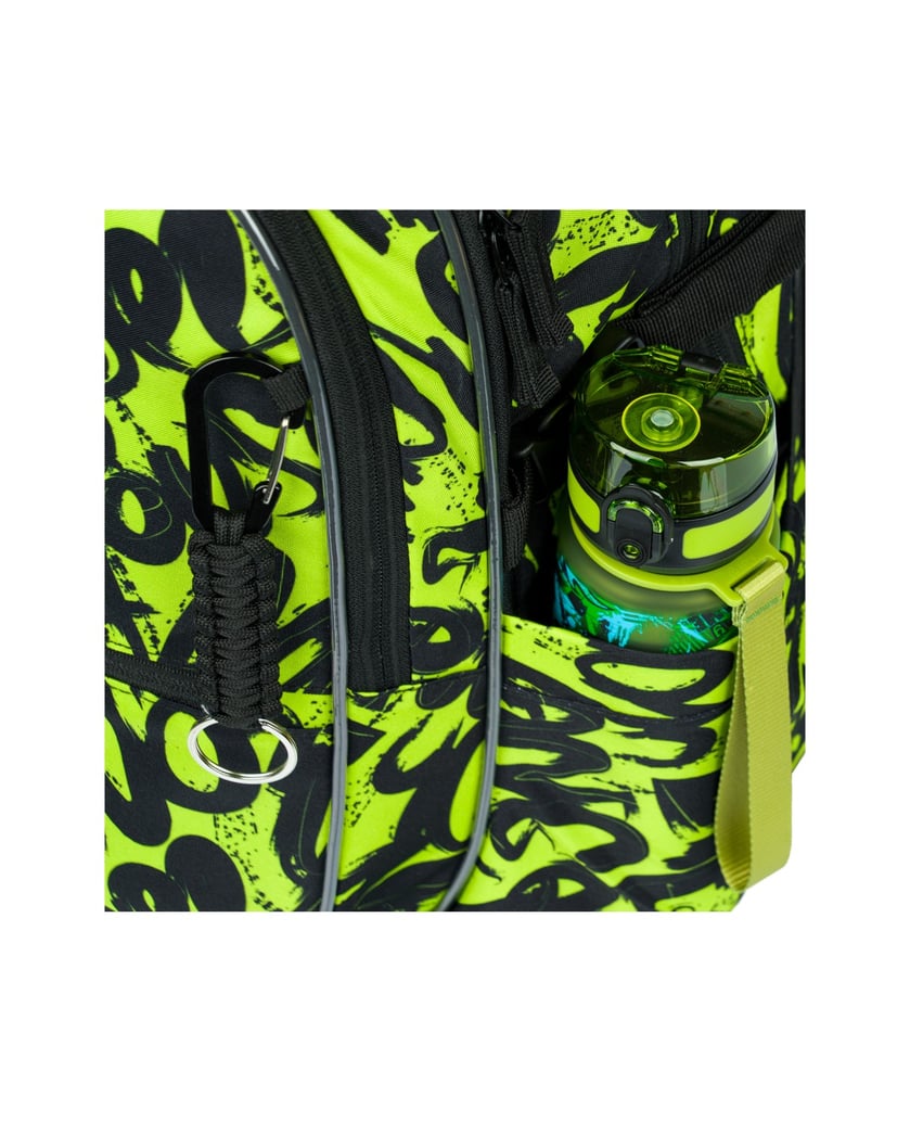 Baagl-Schulrucksack-Core-Lime-schwarz