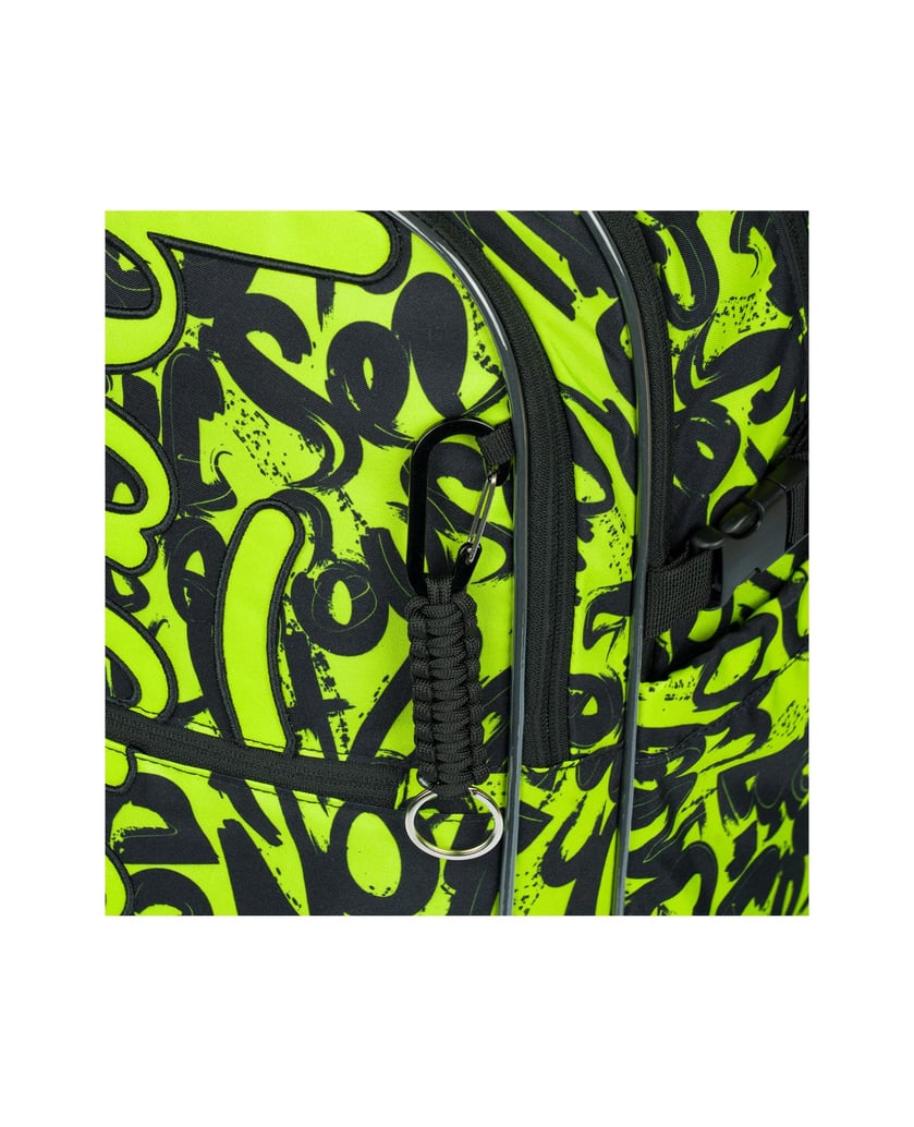 Baagl-Schulrucksack-Core-Lime-schwarz
