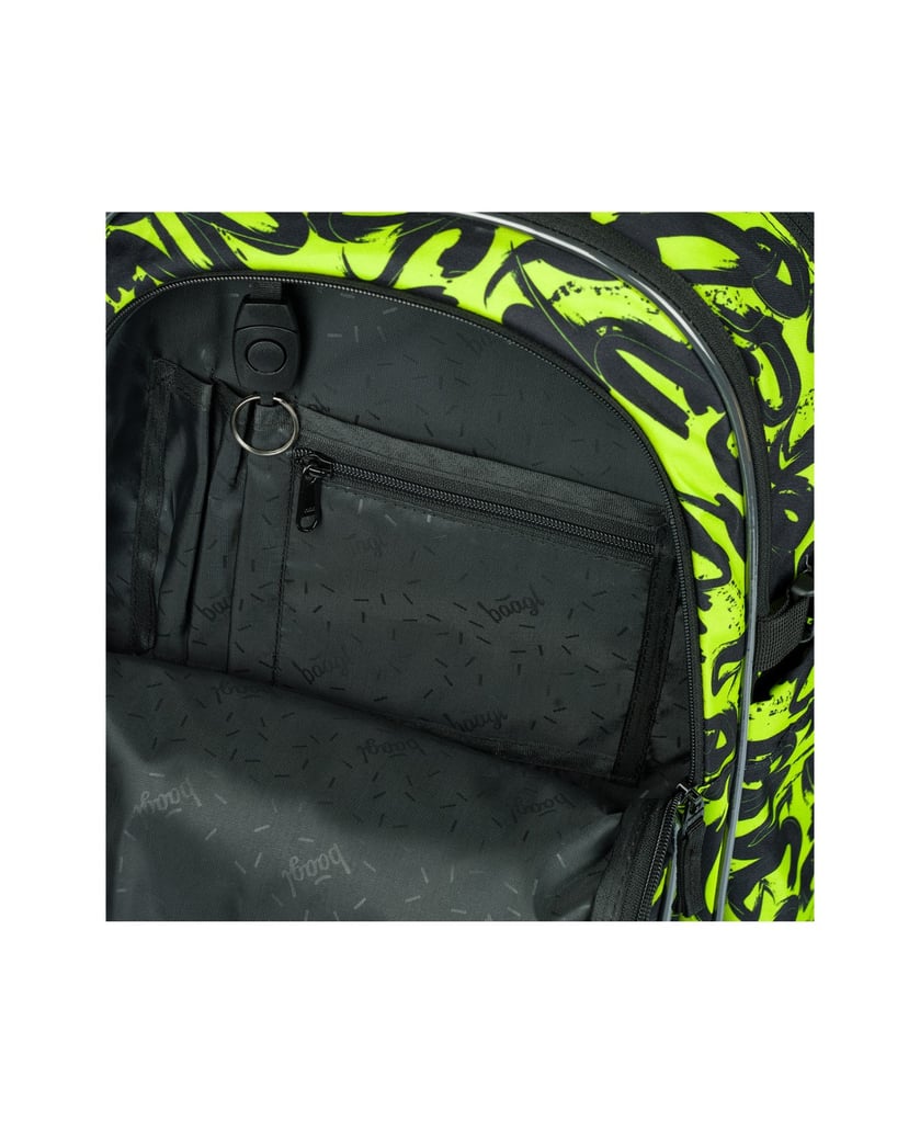 Baagl-Schulrucksack-Core-Lime-schwarz