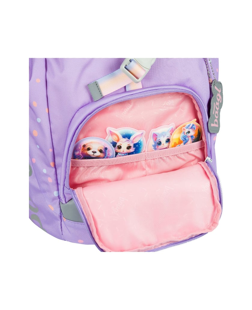 Baagl-Schulrucksack-Airy-Lieblingstiere-lila