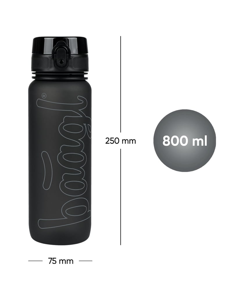 Baagl-Tritan-Trinkflasche-Black,-800-ml-schwarz