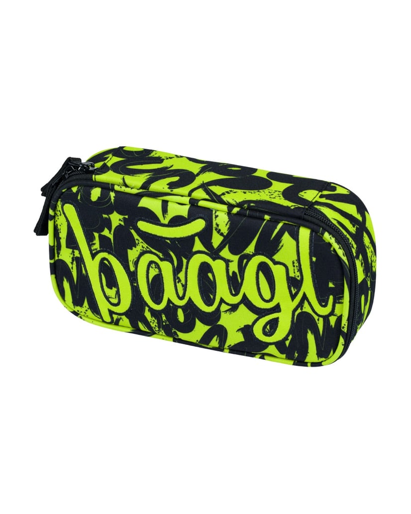 Baagl-Federmäppchen-Etui-Lime-schwarz
