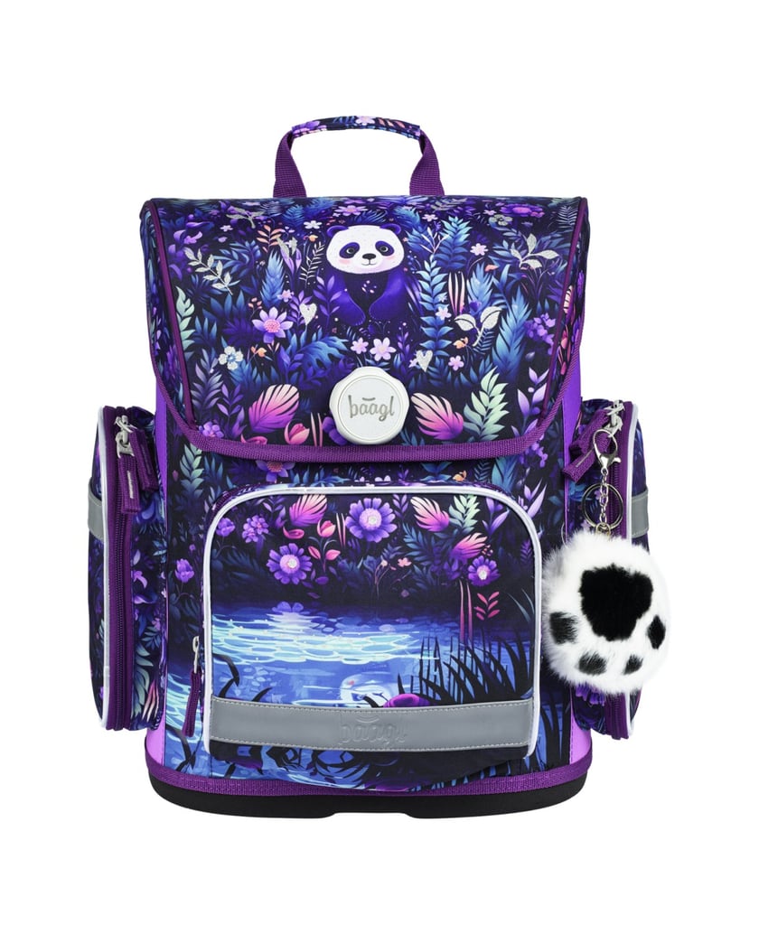 Baagl-Schulranzen-Ergo-Jungle-Panda-lila