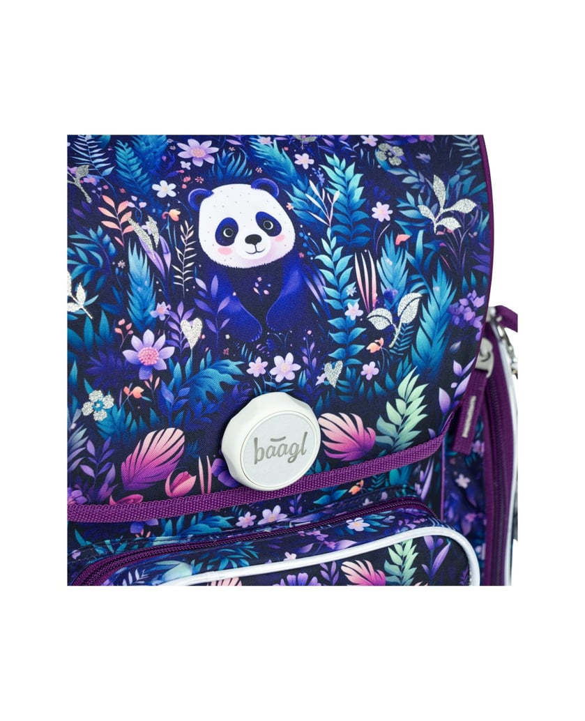Baagl-Schulranzen-Ergo-Jungle-Panda-lila