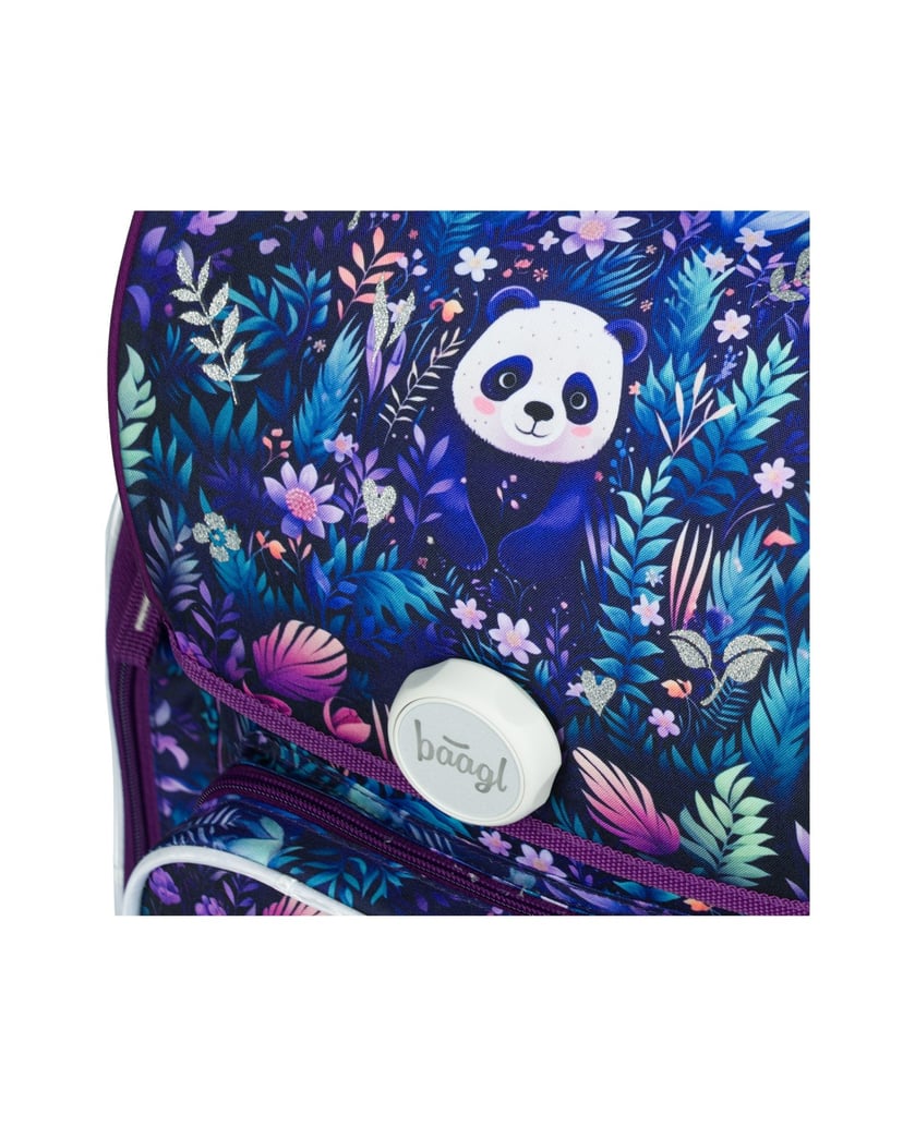 Baagl-Schulranzen-Ergo-Jungle-Panda-lila