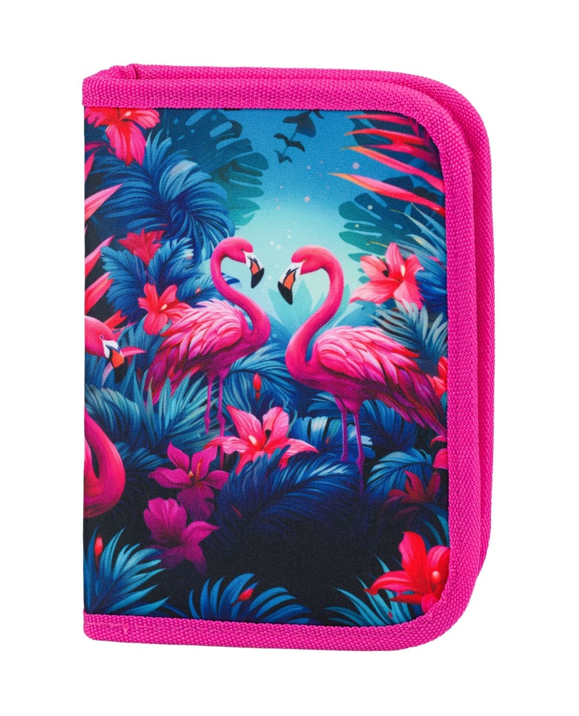 Baagl-Federmäppchen-1-Fach-Flamingos-rosa