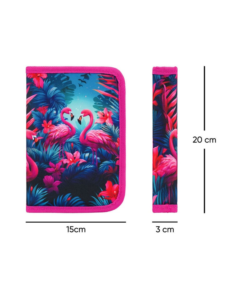 Baagl-Federmäppchen-1-Fach-Flamingos-rosa