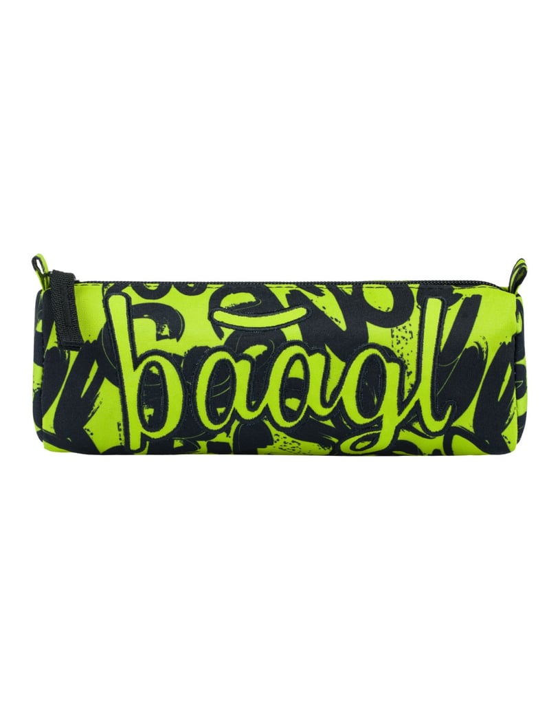 Baagl-Schlampermäppchen-Lime-schwarz
