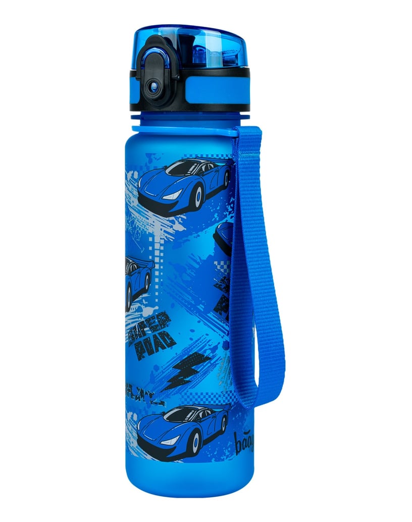 Baagl-Tritan-Trinkflasche-Autos,-500-ml-blau
